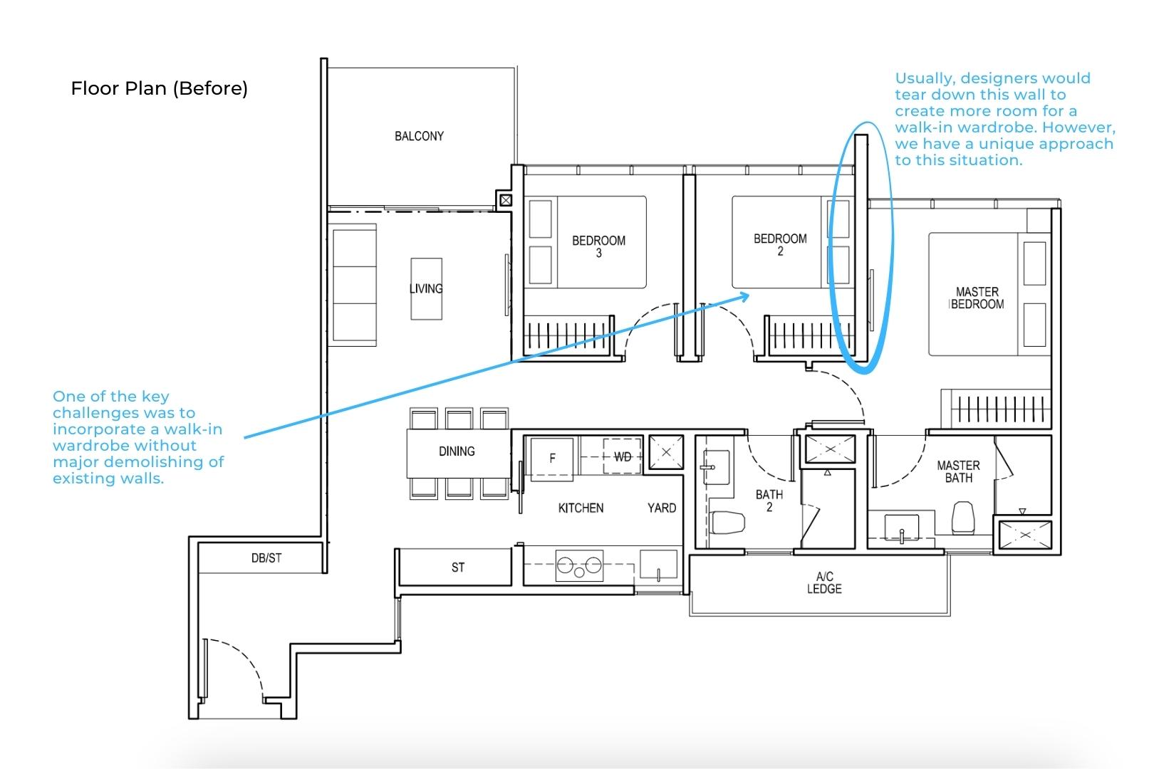 Tapestry before floor plan